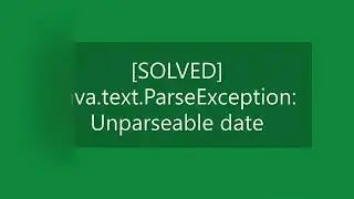 [SOLVED] java.text.ParseException: Unparseable Date | Android Studio - Java