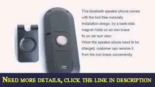 Signstek Portable Multipoint Wireless HandsFree Bluetooth Sun Visor InCar Speakerphone Car KitBlack