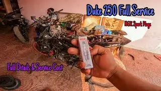 DUKE 250 FULL SERVICE DITAILS & SERVICE COST || NGK Spark Plugs || Throttle Body Clean || #duke250