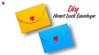 How to make a Heart Lock Envelope | Simple & Easy Paper Envelope | DIY Heart Envelope |