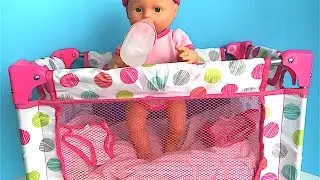 YOU & ME MOMMY CHANGE MY DIAPER DOLL AND HONESTLY CUTE FOLDING CRIB