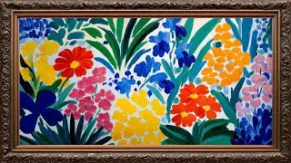 Henri Matisse inspiration Abstract Garden Frame tv Art Vintage Framed TV Art Screensaver