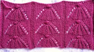 Ажурный узор спицами Колокольчики / Openwork knit pattern