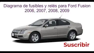 Diagrama de fusibles y relés para Ford Fusion 2006, 2007, 2008, 2009