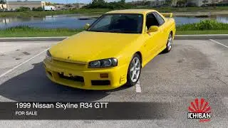 1999 R34 GTT REAR EV1 YELLOW - FOR SALE