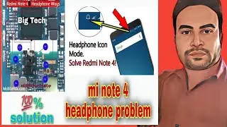 redmi note 4 headphone icon stuck, Mi note 4 headphone symbol problem