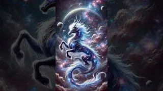 Mysterious Pegasus Beneath the Dazzling Starry Sky #pegasus #starrynight #fantasy #aigenerated
