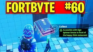 FortByte #60 Accessible with Sign Spinner Emote in front of the happy Oink restaurant LOCATION