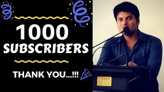 1000 Subscribers | Consulty RK Channel | Thanks For Your Love & Support