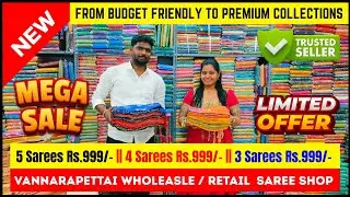 💥 செம்ம Offer -- Chennai Wholesale Saree Shop ✅ Radha Sarees Vannarapettai | Priya Just Know Fashion