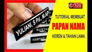 TUTORIAL MEMBUAT PAPAN NAMA DADA RESIN KEREN DAN TAHAN LAMA / HOW TO MAKE NAMETAG