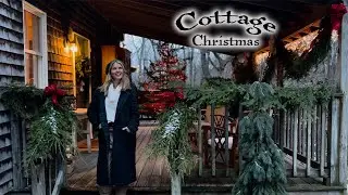 Festive Porch Makeover | Christmas Garlands, Outdoor Tree, Ribbons, Lights, & More
