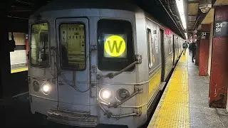BMT Subway: R46 (W) Train Ride from 34th Street-Herald Square to Astoria-Ditmars Boulevard