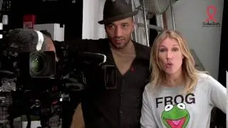 Sidaction - Agathe Lecaron (France 5) et Juan Massenya (France &Ocirc;)