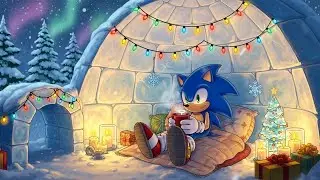 Sonic’s Cozy Igloo Night ❄️ Winter Lofi to Relax & Study 🌙 Cozy Christmas Beats for Peaceful