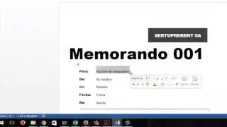 29. COMO REALIZAR LA PLANTILLA MEMORANDUM EN WORD