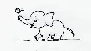 How to draw a cute elephant easy step by step|| like || share || elephant 🐘 || subscribe || art ||