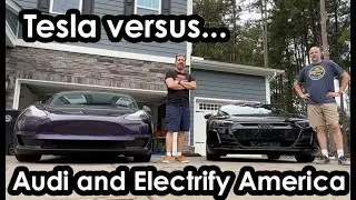 Audi e-Tron and Electrify America versus Model 3 and Tesla Superchargers