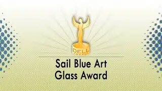 Sail Blue Art Glass Award &middot; Custom Plaque Awards & Trophies
