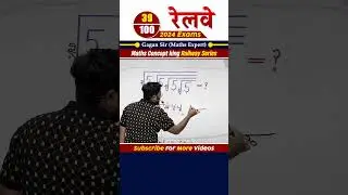 #39 रेलवे 2024 Exams Maths Concept King Railway Series || Gagan Pratap Sir #railway #rrb