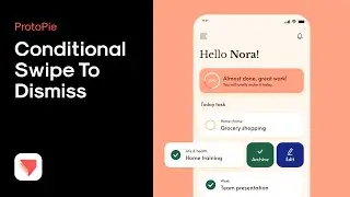 ProtoPie - Conditional swipe to dismiss, list and modal(Intermediate)