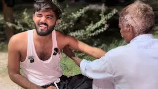 Famous Ghora Malshi | ASMR Night Massage In Park | head and back massage | #massage
