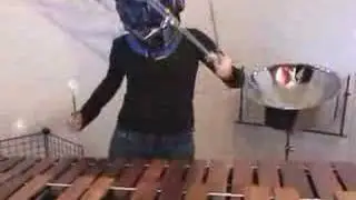 Optimus Prime plays Bach on marimba