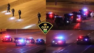 Police Look For Shell Casings On Hwy 401 - O.P.P. On Scene
