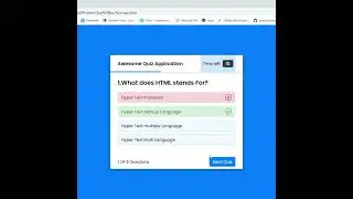 Quiz app with html css and js.... 