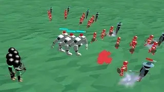 robot and archers.  stickman simulator final battle.