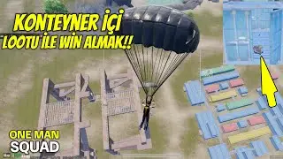 KONTEYNER İ&Ccedil;İ LOOTU İLE WİN ALMAK ! BURAK GAME SOLO SQUAD PUBG MOBİLE