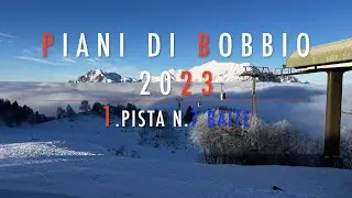 4K 🔴 Piani di Bobbio SKI 🔴 1. Pista n.7 Baite (blu) 🔴 26.1.2023