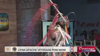 Lipan Apache Tribe of Texas' Danny Rodriguez performs traditional hoop dance on Domingo Live