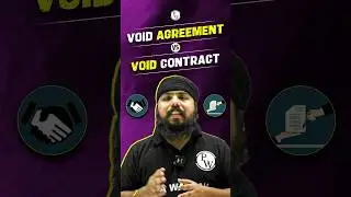 Void Agreement Vs Void Contract #PW #Shorts #CAPreparation