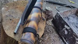 Make a bamboo sheath#bamboo#sheath#homemade#knife#blade#edge