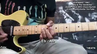 HEATWAVE Martha And The Vandellas Guitar Cover MOTOWN Chord Names + Lesson Link @EricBlackmonGuitar