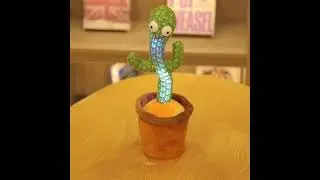 Dancing Cactus Toy Talking Cactus Twist Dance Lighting Tongue Learning Toy