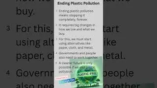 5 Lines on Ending Plastic Pollution 🌍 | Say No to Plastic | #Shorts