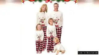 Family Christmas Matching Pajamas Set 2026 New Year Xmas Clothes Father Mom and Me Deer Top Red Plai