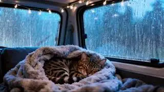 Rain Inside a Cozy Caravan | Relaxing Ambient Sounds for Sleep & Focus