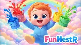 Colors Song for Kids | Learn Red Blue Yellow Green | FunNestR
