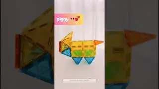 MagneticTiles🐽💕OINK-CREDIBLE MAGNETIC Piggy 🧲#MagneticTiles #AnimalCreations#MagneticPig