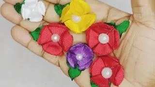 Flores de fitas fácil e delicada  / CLAUDIANA ARAUJO