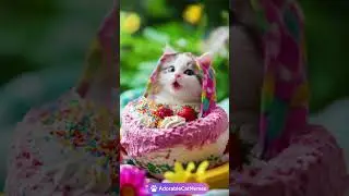Baby cat peekaboo in a cake😍😍 #cat #kitten #lipsync #cute #catlovers