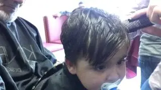 Mamoon khan at barber shop  !