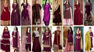 Top 33 dark wine colour suit combination for 2022-23 | stitching patterns ideas