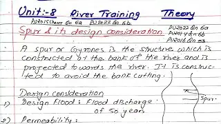 Unit:8 | River Training | Objective & Types of River Training works | Types of Spurs/Gyrones | BE