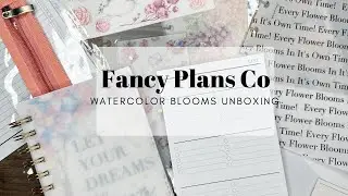 Fancy Plans Co Watercolor Blooms Unboxing