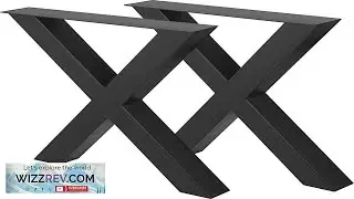 VEVOR Set of 2 Steel Table Legs 16 ' 'Height 15 ' 'Wide Dining Table Legs