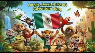Mexican Animal Sounds Song for Kids l Easy Learn Beautiful Animals Names 3D l kids Song